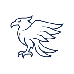 Obraz premium Line art Animals: lion, tiger, icon logo design