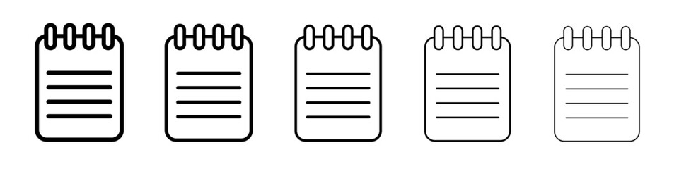 note pad icon simple vector outline logo