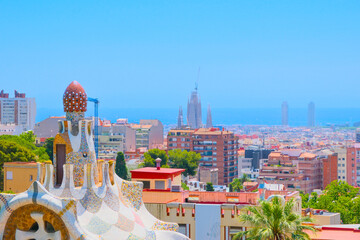 Park Guell Barcelona, Gaudi architecture

