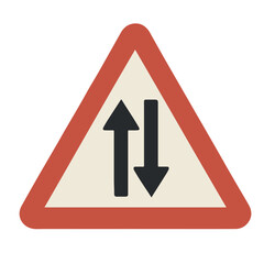 sign two-way traffic vector illustration icon on white background
Vector icon on the topic of road traffic