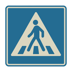 pedestrian crossing sign vector illustration icon on white background
Vector icon on the topic of road traffic