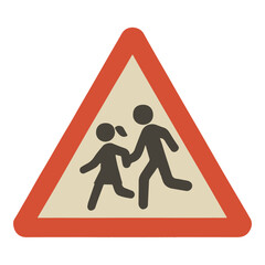 sign caution children vector illustration icon on white background
Vector icon on the topic of road traffic