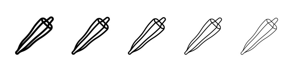 okra icon simple vector outline logo