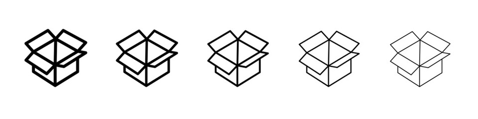 open box icon simple vector outline logo