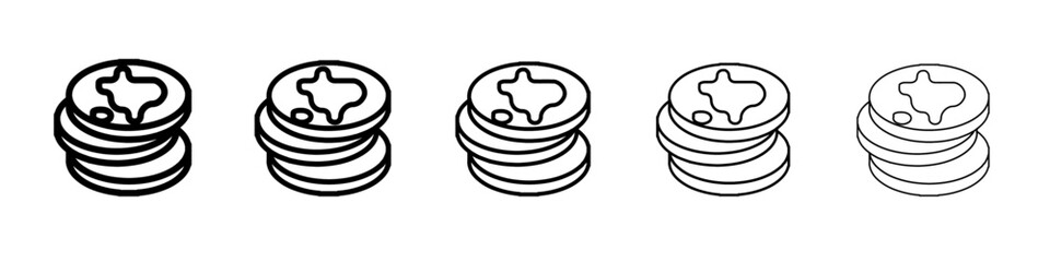 pan cake icon simple vector outline logo