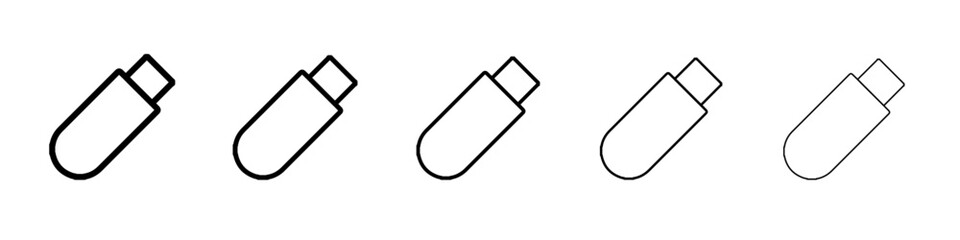 pendrive icon simple vector outline logo