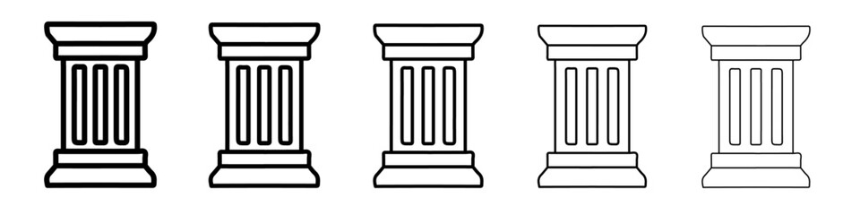 pillar icon simple vector outline logo