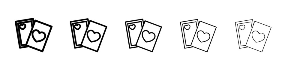 playing card icon simple vector outline logo