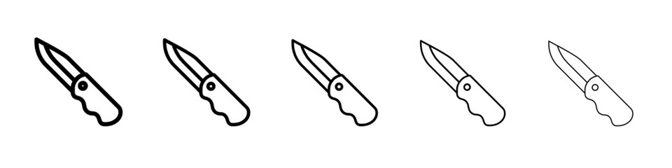 pocket knife icon simple vector outline logo