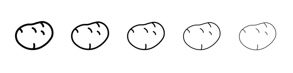 potato icon simple vector outline logo