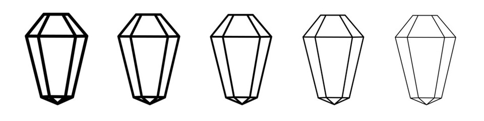 precious stone icon simple vector outline logo