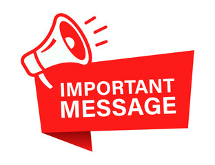 Urgent Communiqué: Bold, red message conveys urgency with an amplified megaphone, signaling importance and immediate attention.