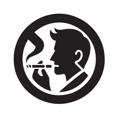 No Smoking icon No smoking, No smoking symbol. no smoke circle in black vector
