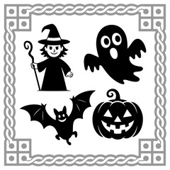 Obraz premium Halloween silhouette vector