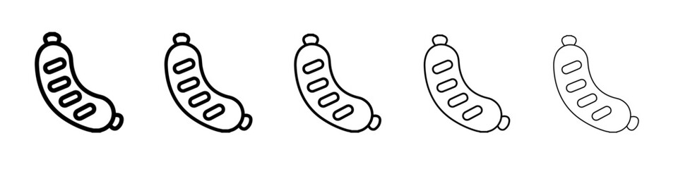 sausage icon simple vector outline logo