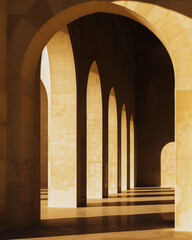 arches in the alhambra granada spain