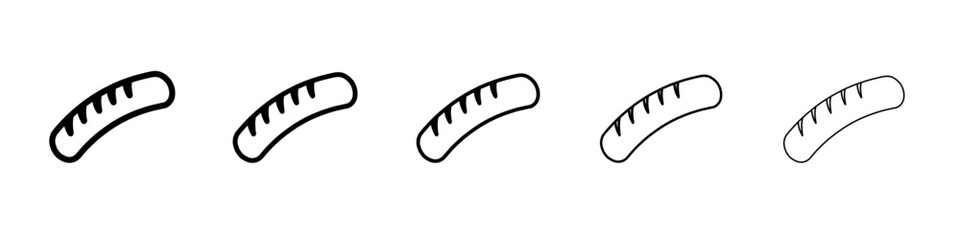 sausage icon simple vector outline logo