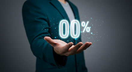 Zero Percent Growth Concept