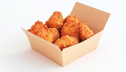 Delicious Crispy Kentucky Fried Chicken Served In A Convenient Delivery Box, Perfect For Enjoying Anywhere, Anytime. A Tasty Treat!