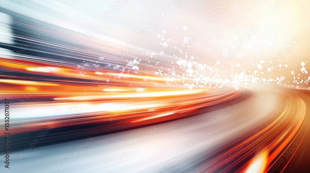 Poster abstract speed and light: a dynamic visual of motion and energy