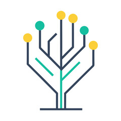 Abstract Tree Artwork with Futuristic Elements for Digital Art Lovers