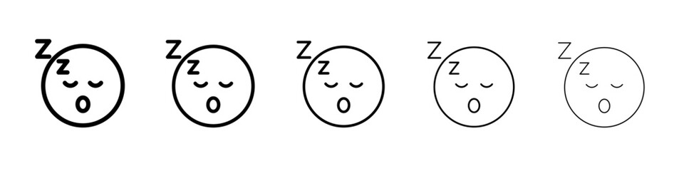 Fototapeta premium snooze icon simple vector outline logo