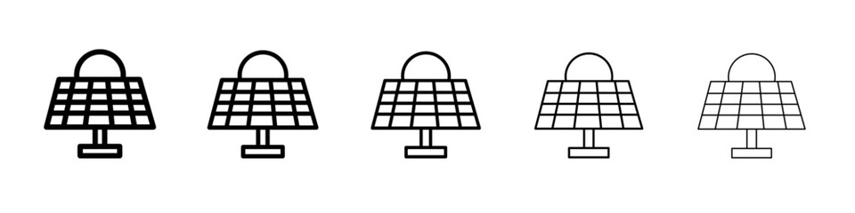 solar energy icon simple vector outline logo