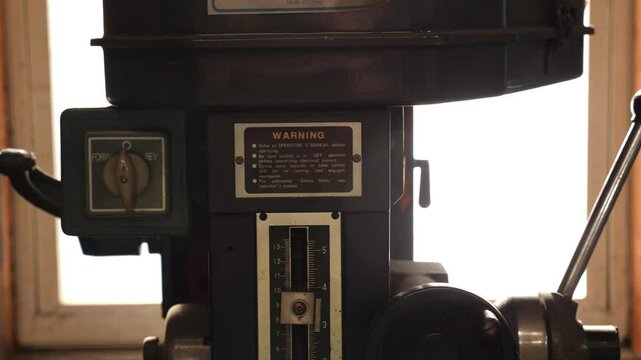 Finding the vintage mill in the workshop