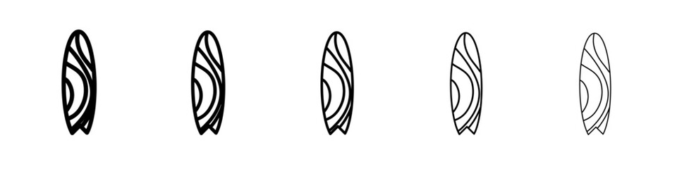 surf board icon simple vector outline logo