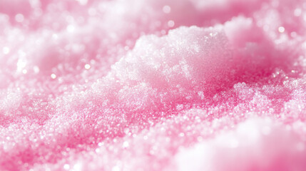 Obraz premium Sparkling pink sugar crystals in macro view