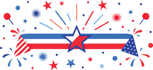 Obraz premium fourth of july fireworks