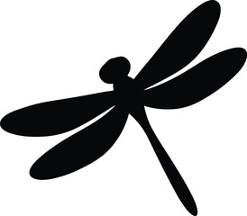 Silhouette dragonfly simple nature insect graphic design Vector Illustration
