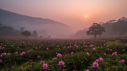 Fototapeta premium sunrise in the mountains