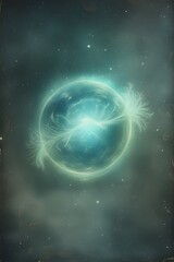 Obraz premium Celestial Energy: A mesmerizing image of a celestial body, pulsing with vibrant energy, captured against the backdrop of a deep, cosmic space, reflecting the universe’s mystical beauty.