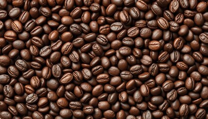 Obraz premium Seamless grunge coffee bean pattern, dark brown tones, background, card