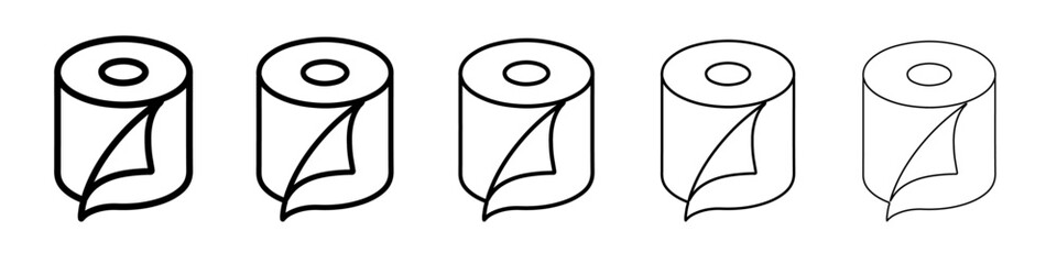 tissue roll icon simple vector outline logo