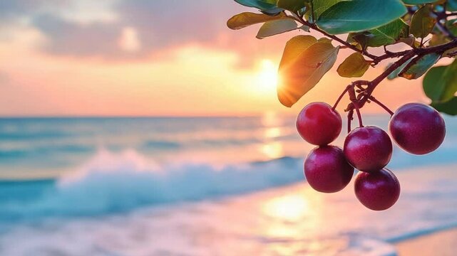 kokum on branch in goa coastal video
