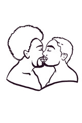 Black gay kiss