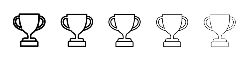 trophy icon simple vector outline logo
