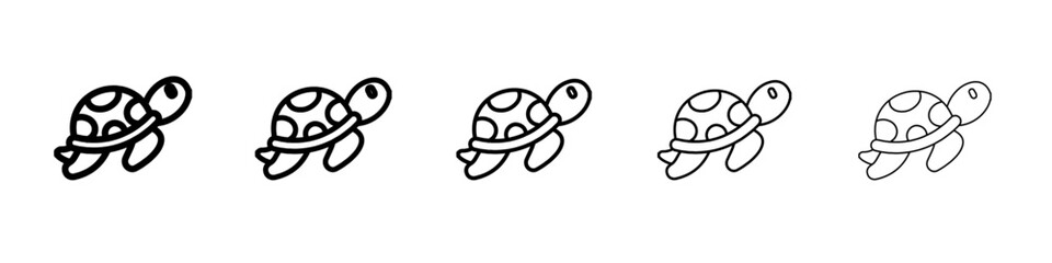turtle icon simple vector outline logo