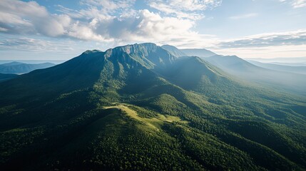 Fototapeta premium panoramic view of the mountain, landscape of the mountain