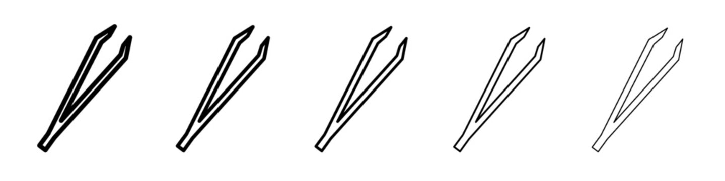 tweezer icon simple vector outline logo