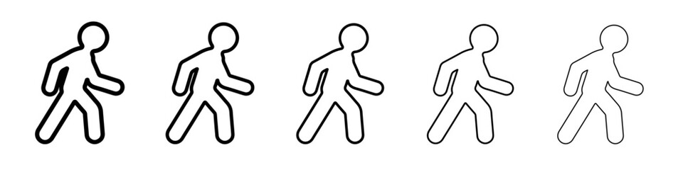 walk icon simple vector outline logo