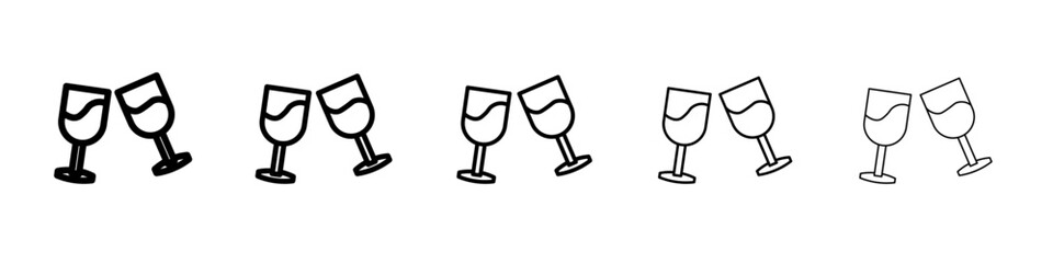 wine icon simple vector outline logo