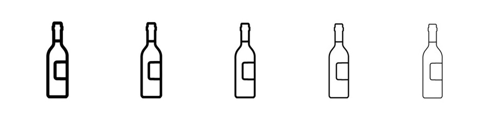 wine icon simple vector outline logo