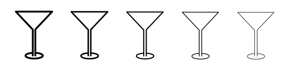 wineglass icon simple vector outline logo