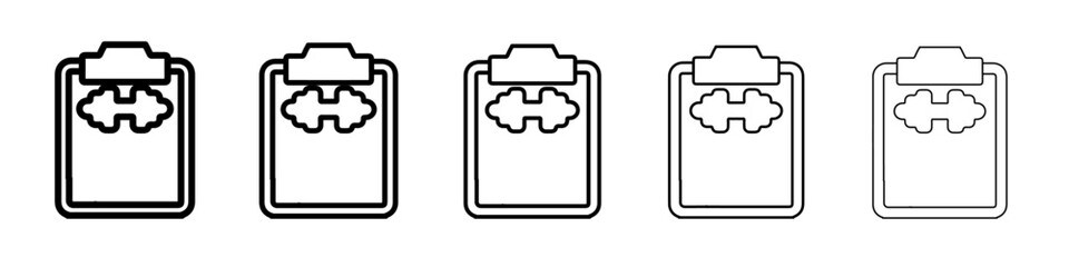 workout plan icon simple vector outline logo