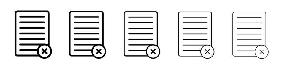 wrong sheet icon simple vector outline logo