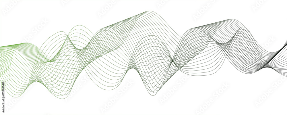 Aufkleber abstract glowing modern wave with dynamic flowing lines. futuristic technology and sound wave lines.