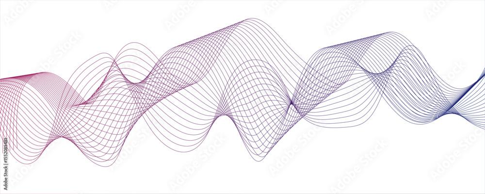 Poster abstract glowing modern wave with dynamic flowing lines. futuristic technology and sound wave lines.